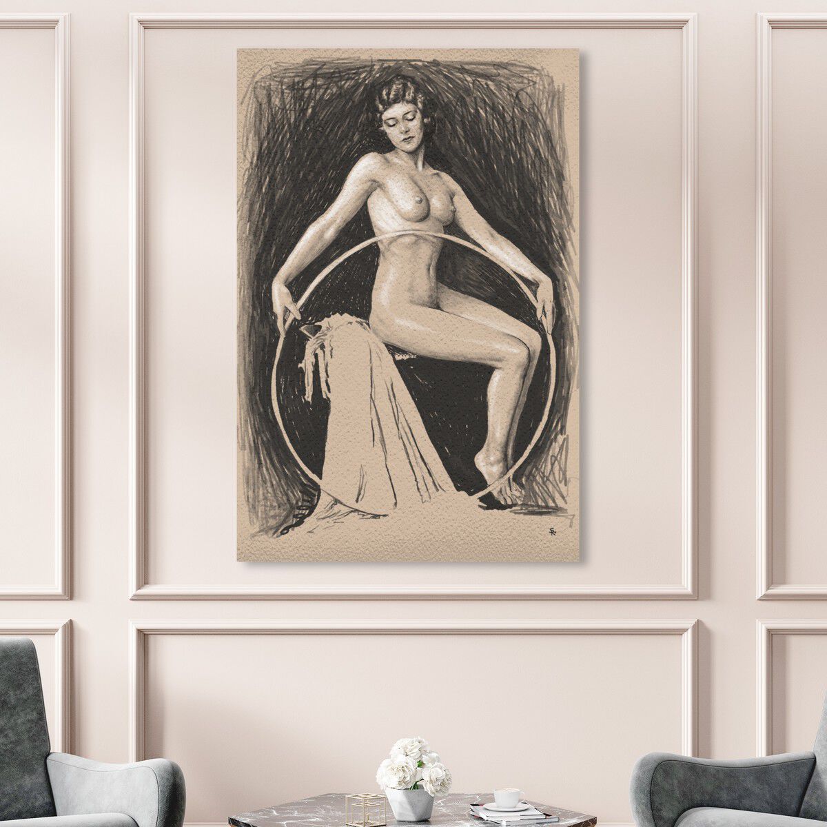 Nude Woman with Hoop