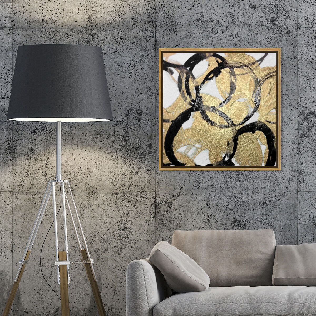 40x40/Framed Canvas/PSGLD