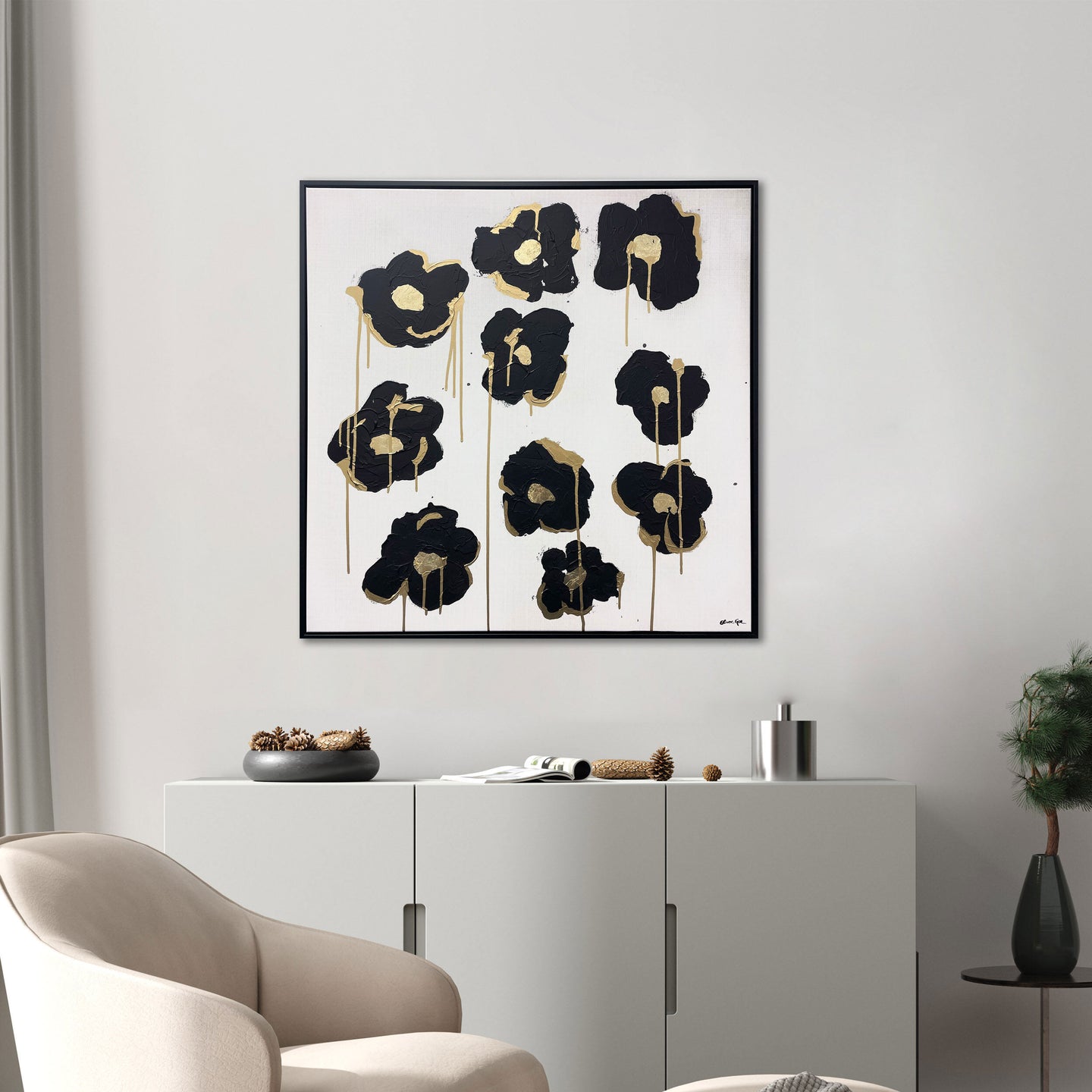 Giled Camellias | Floral and Botanical Wall Art by The Oliver Gal