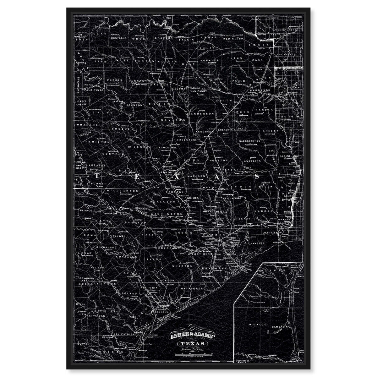 Texas Map 1874