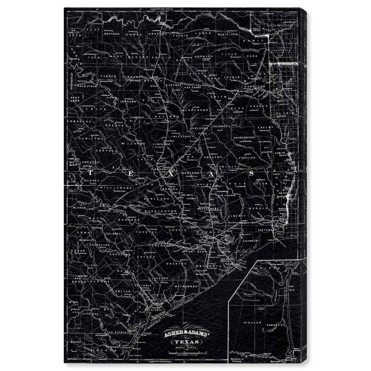 Texas Map 1874