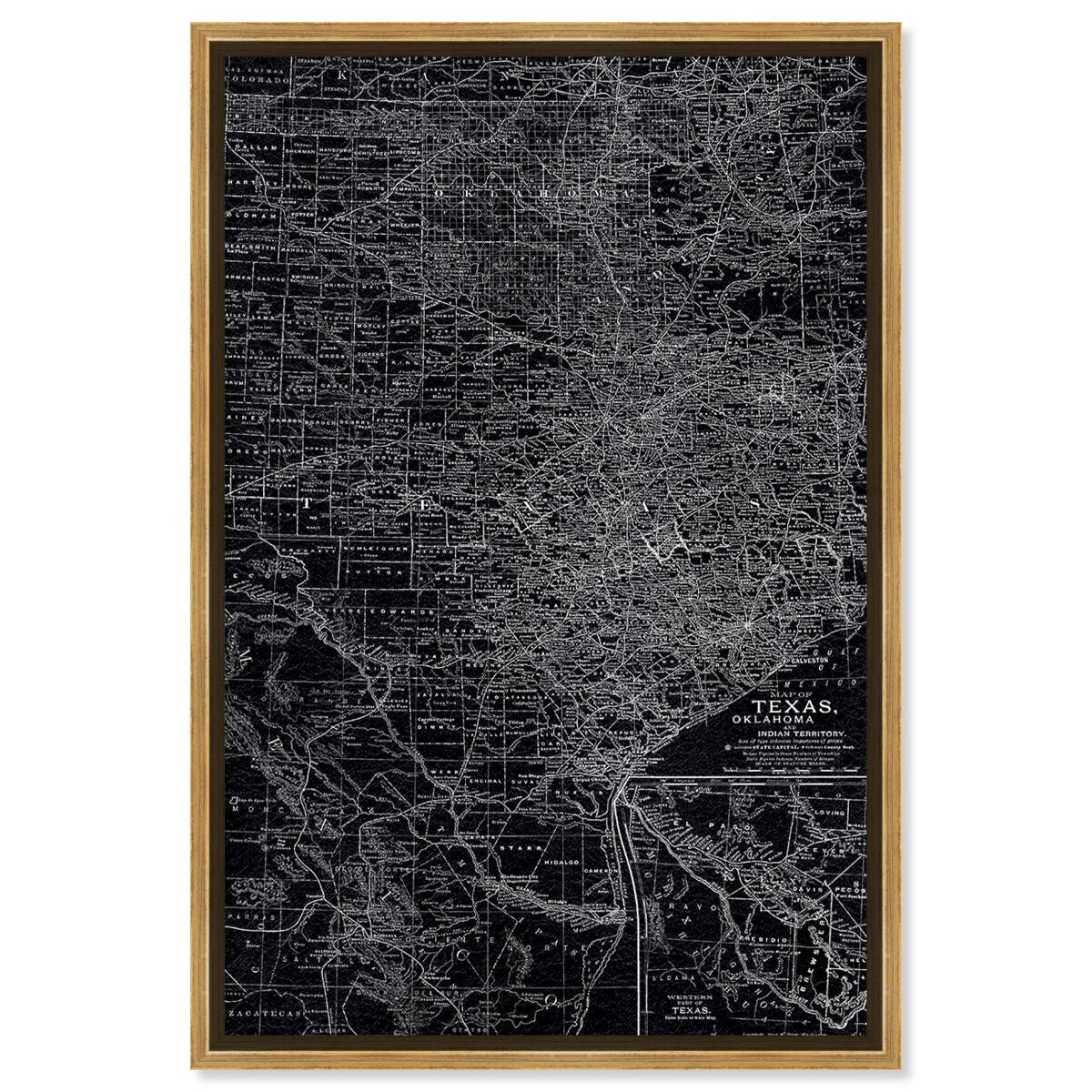 Texas Map 1891