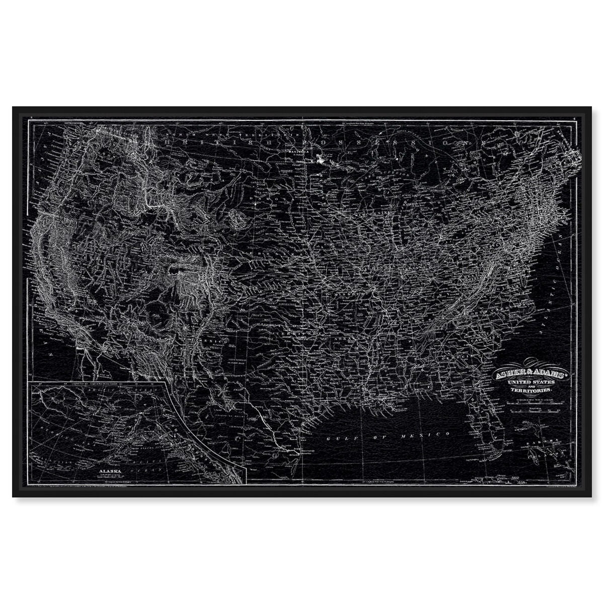 United States and Territories Map 1874