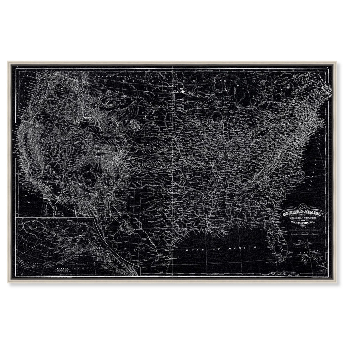 United States and Territories Map 1874