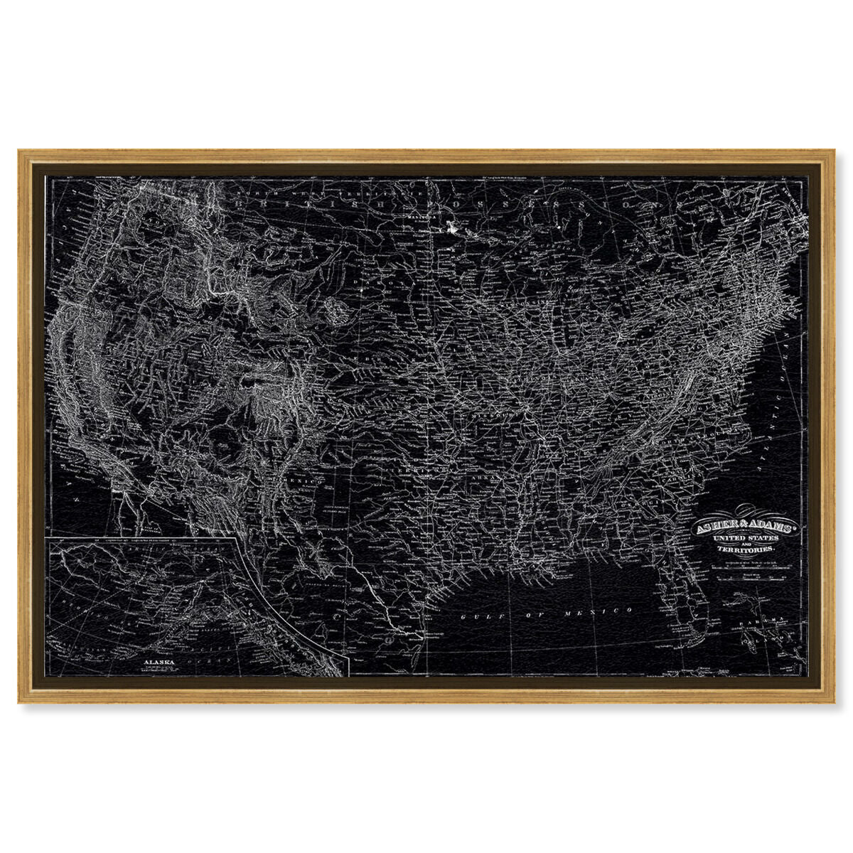 United States and Territories Map 1874