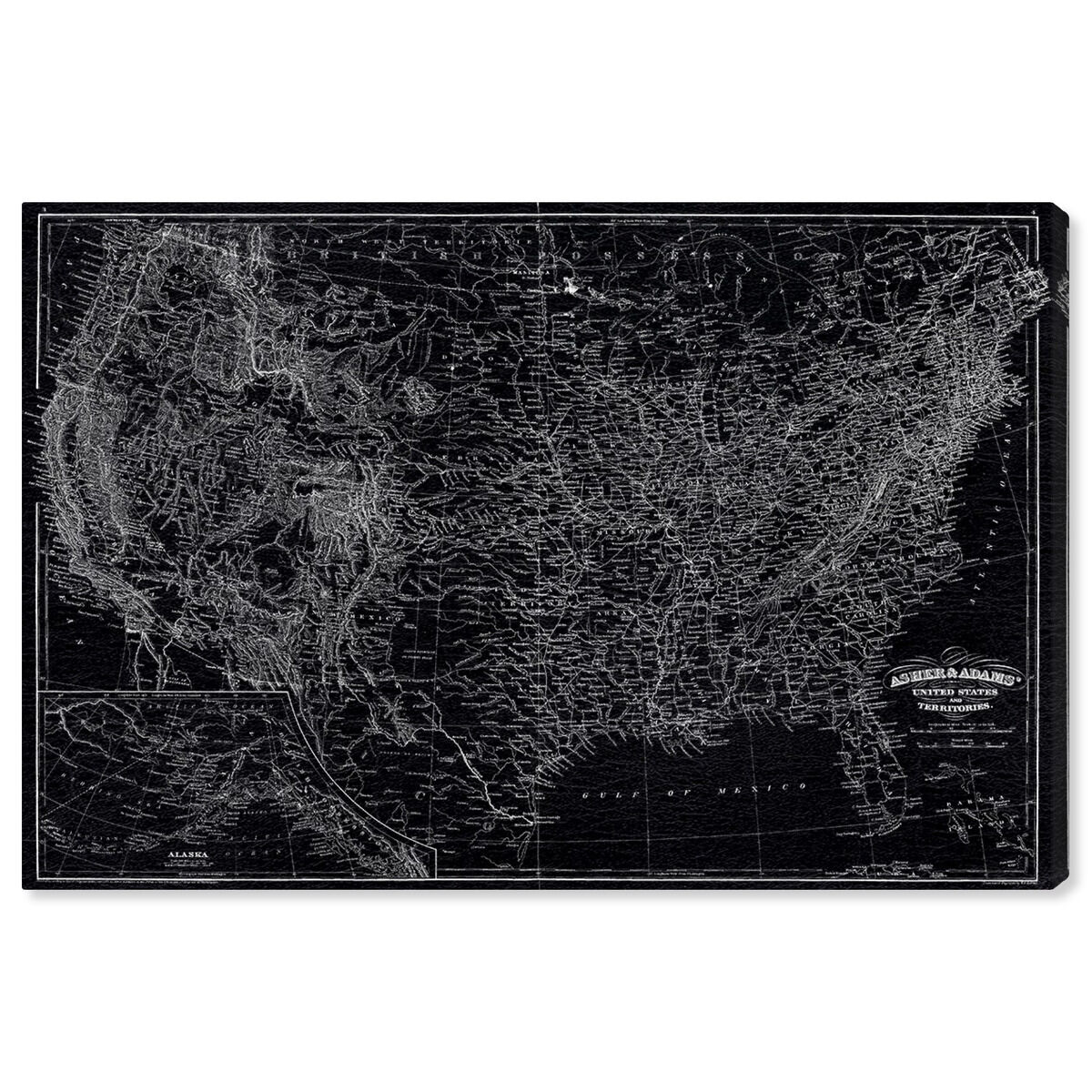 United States and Territories Map 1874