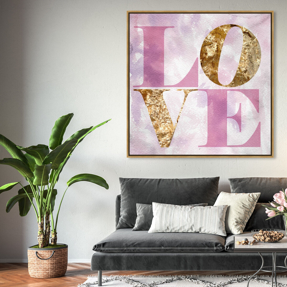 40x40/Framed Canvas/PSGLD