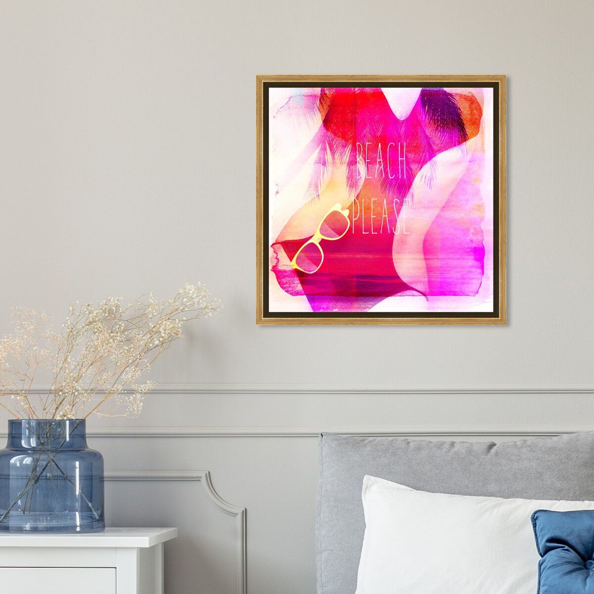 40x40/Framed Canvas/PSGLD