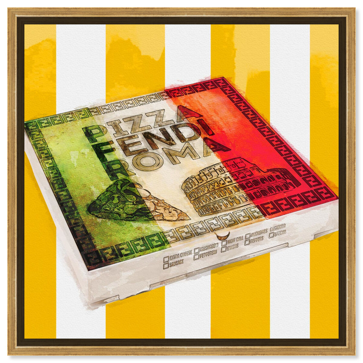 40x40/Framed Canvas/PSGLD