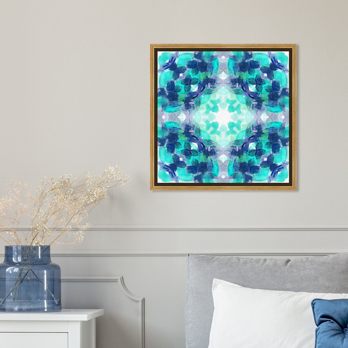 40x40/Framed Canvas/PSGLD