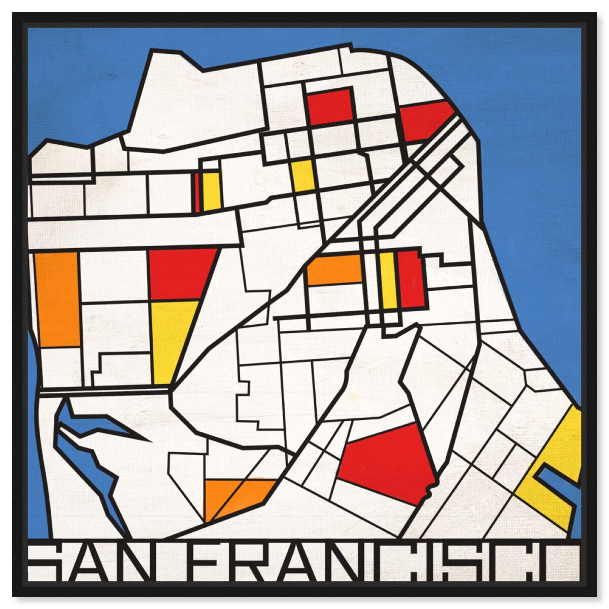 San Francisco Solid Color Map