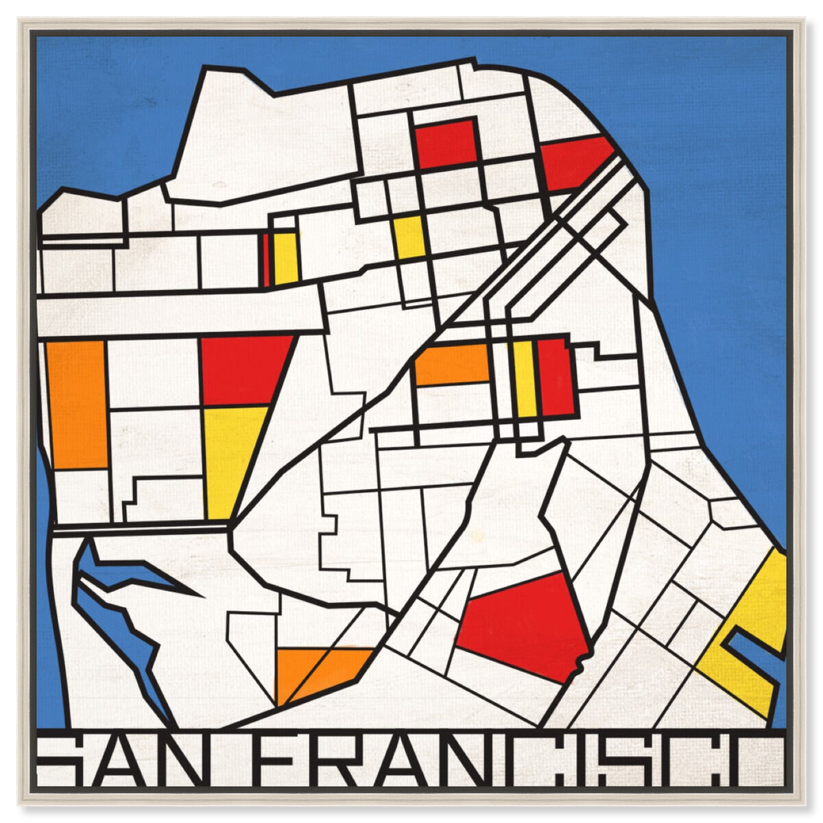 San Francisco Solid Color Map
