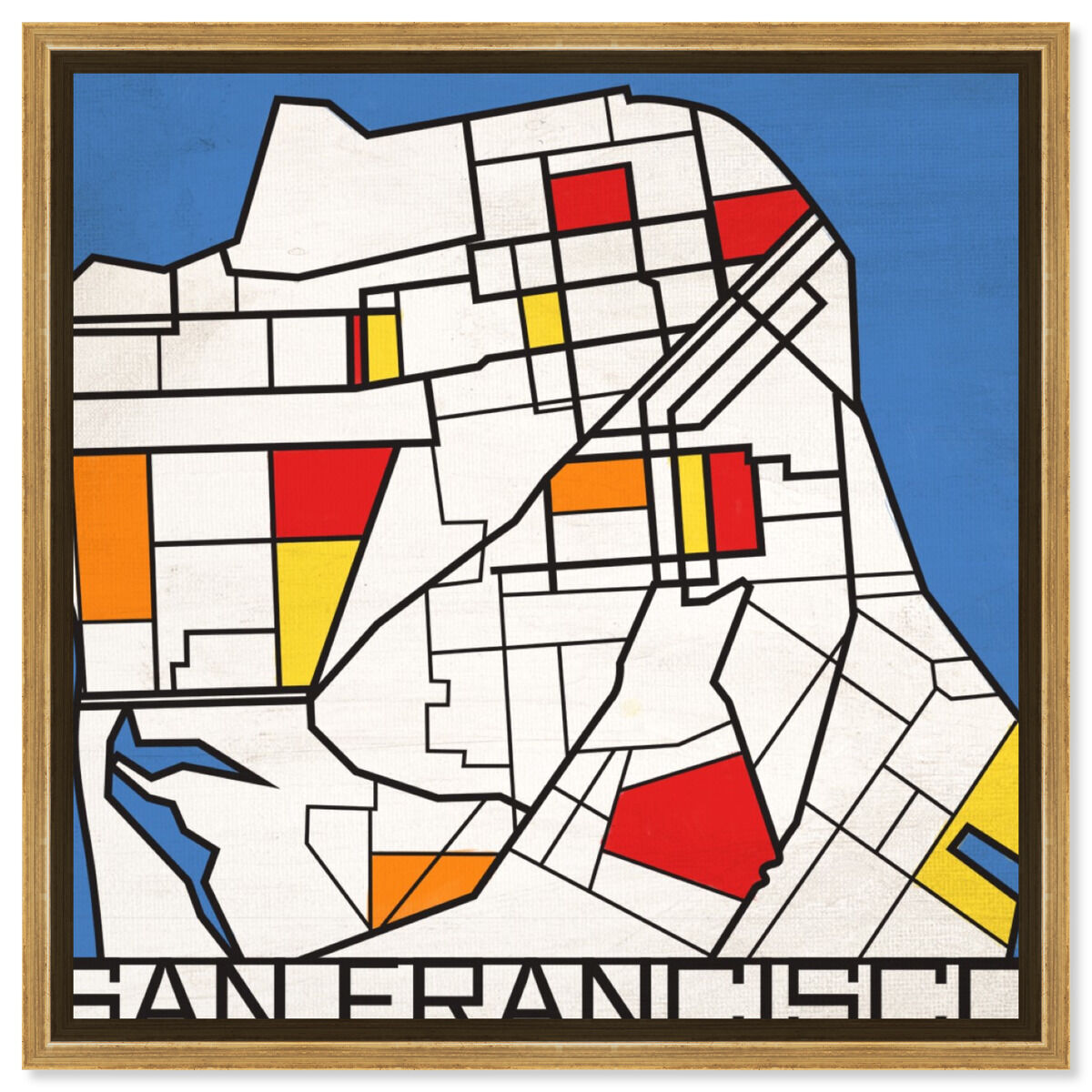 San Francisco Solid Color Map