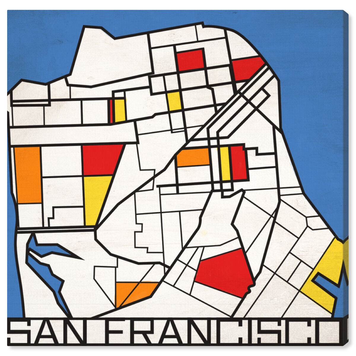 San Francisco Solid Color Map