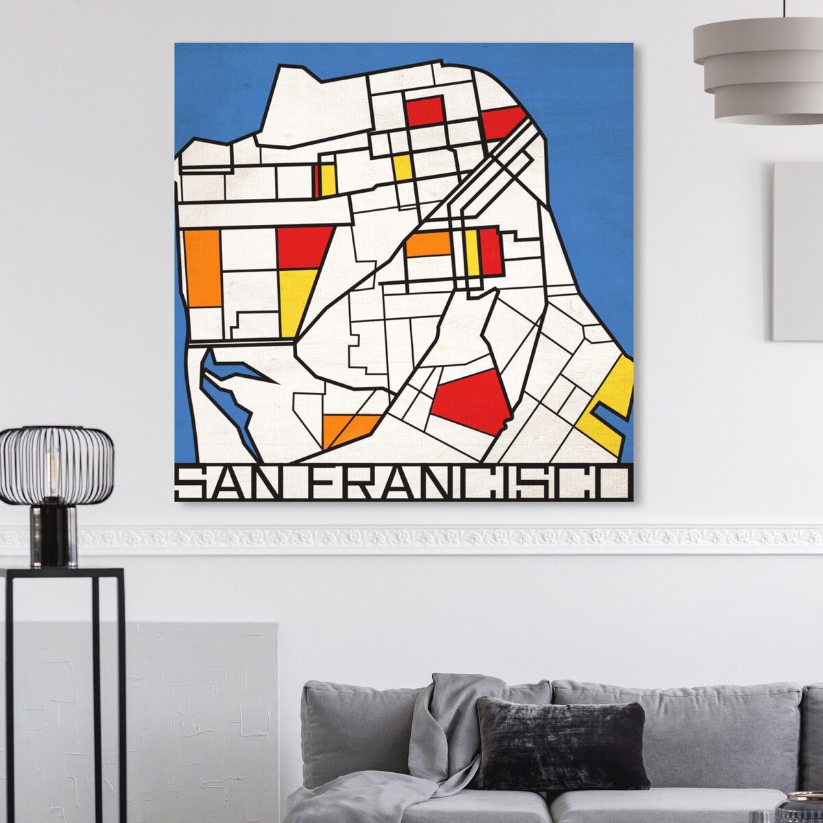 San Francisco Solid Color Map