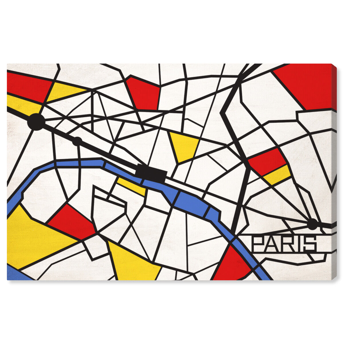 Paris Solid Color Map