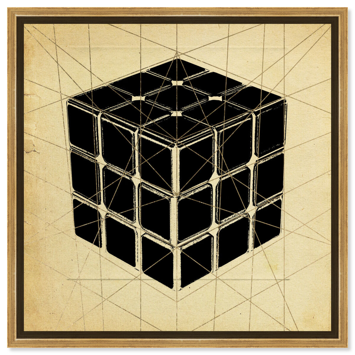40x40/Framed Canvas/PSGLD