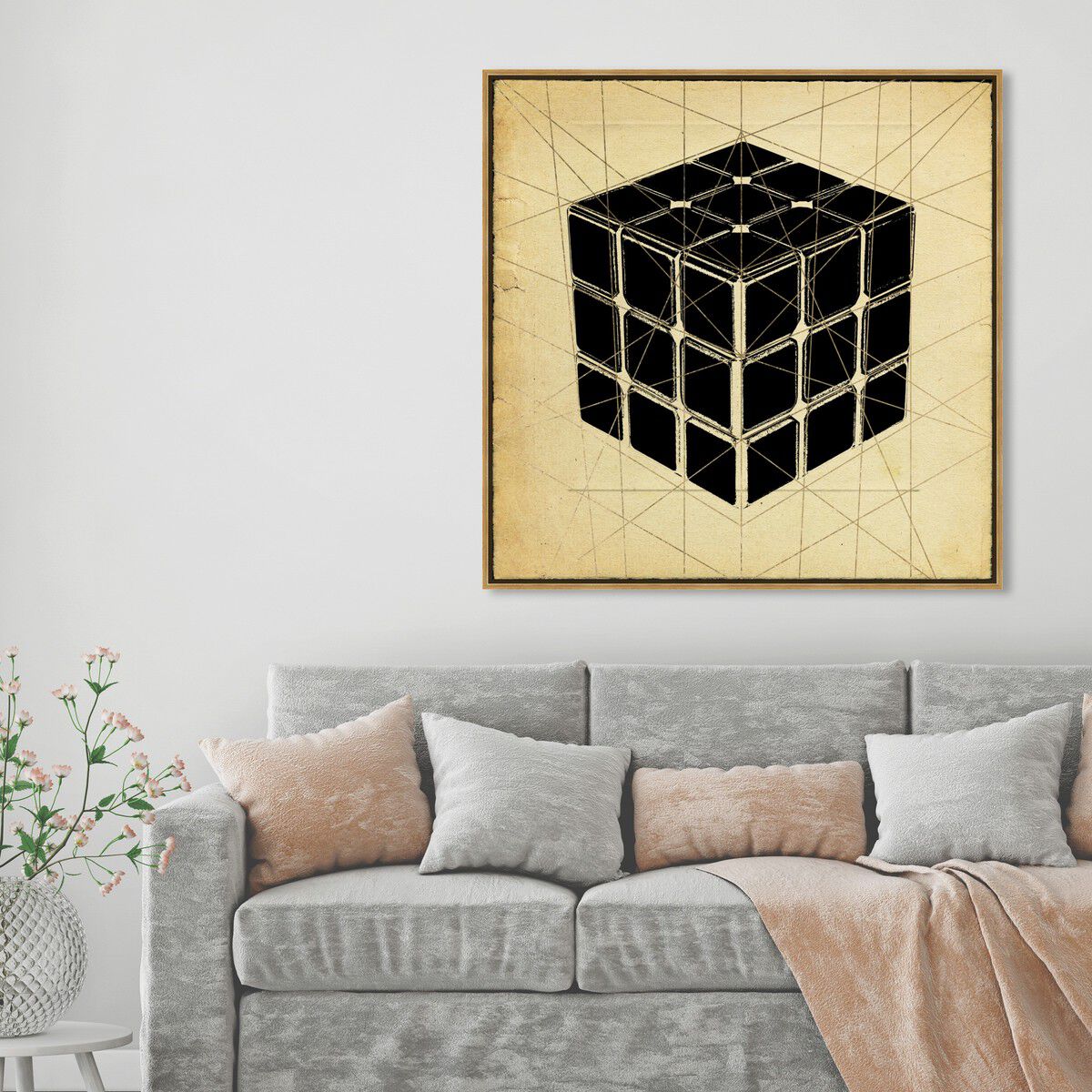 40x40/Framed Canvas/PSGLD