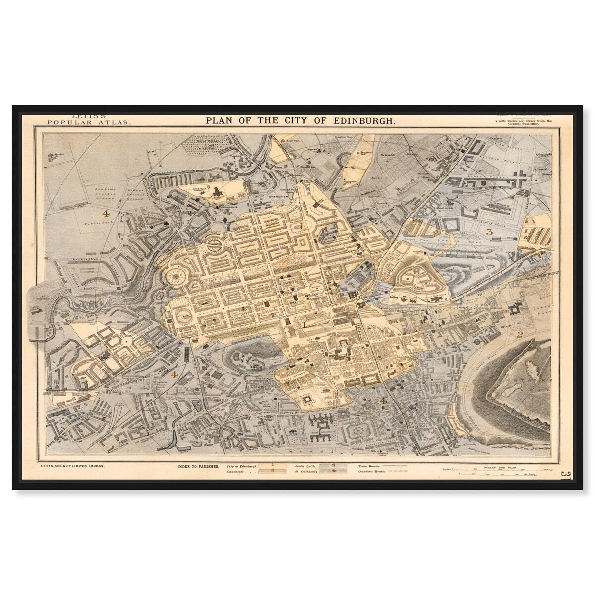 Edinburgh 1883 Map
