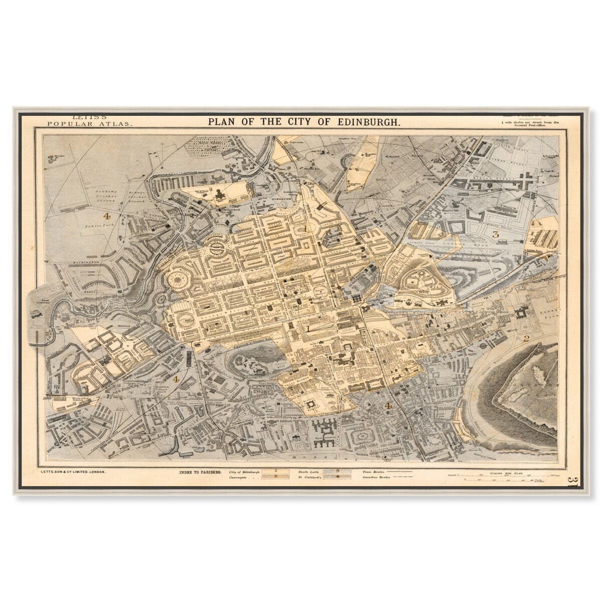 Edinburgh 1883 Map