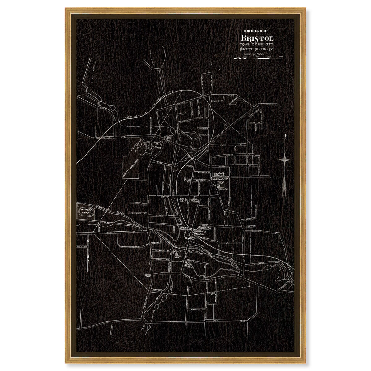 Bristol Borough 1893 Map