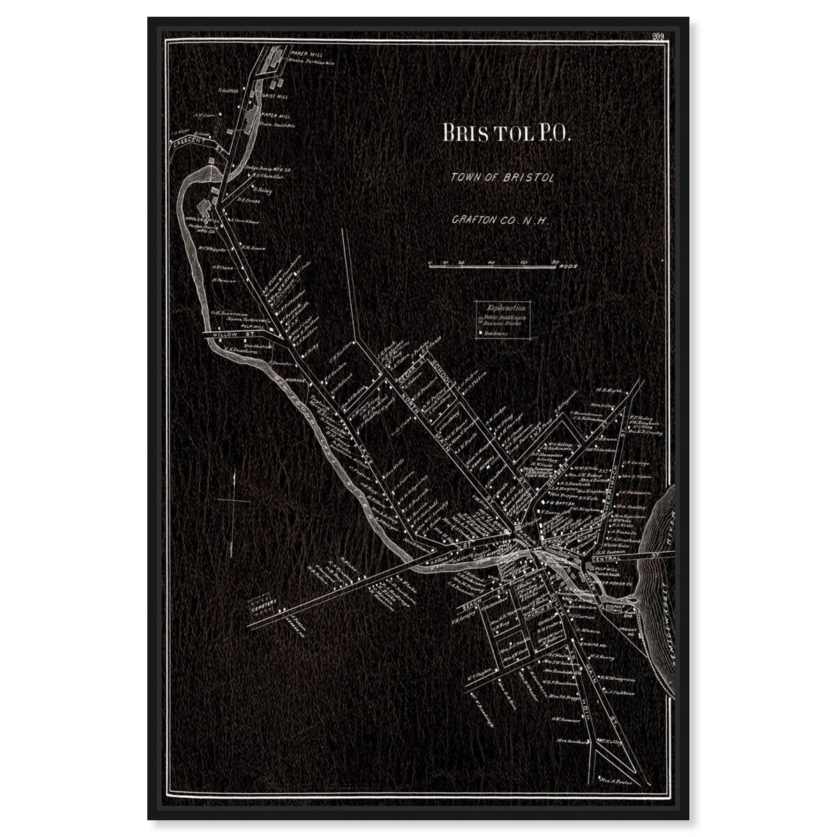 Bristol P.O. 1892 Map