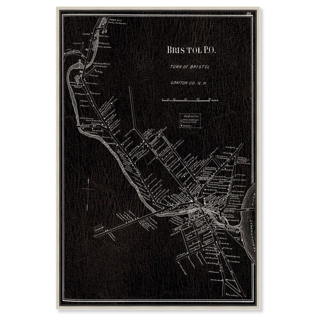 Bristol P.O. 1892 Map