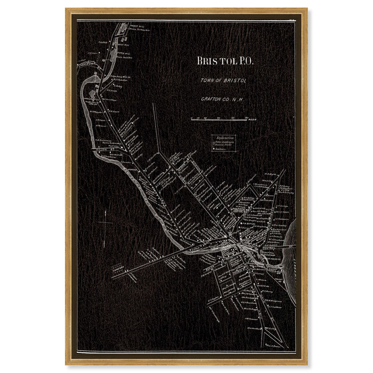 Bristol P.O. 1892 Map