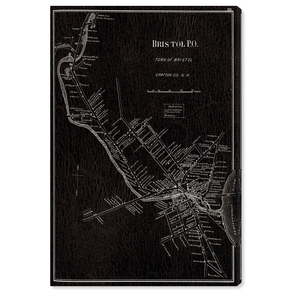 Bristol P.O. 1892 Map