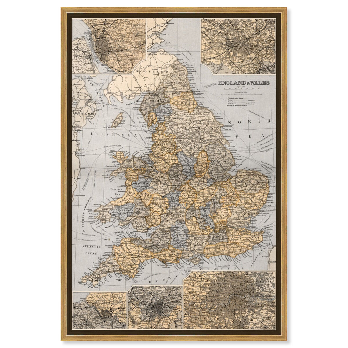 England and Wales 1892 Map