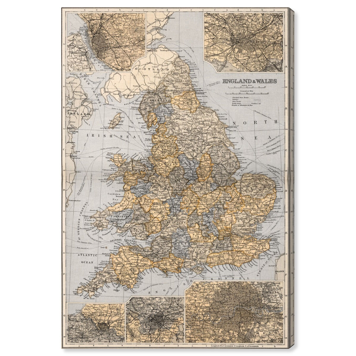 England and Wales 1892 Map