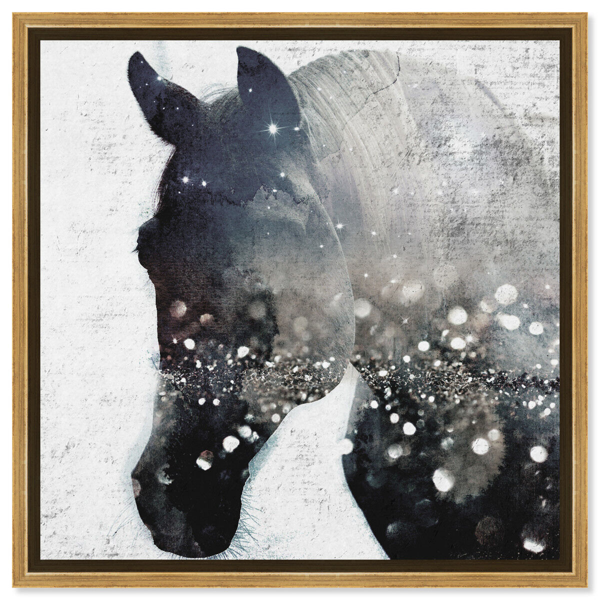 40x40/Framed Canvas/PSGLD