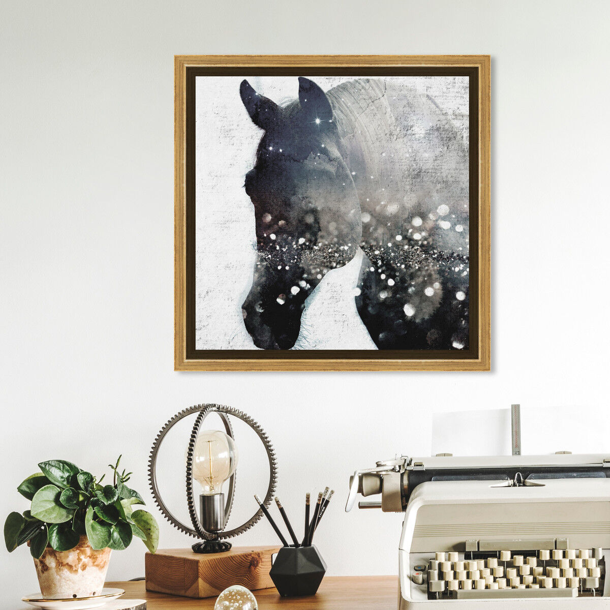 40x40/Framed Canvas/PSGLD