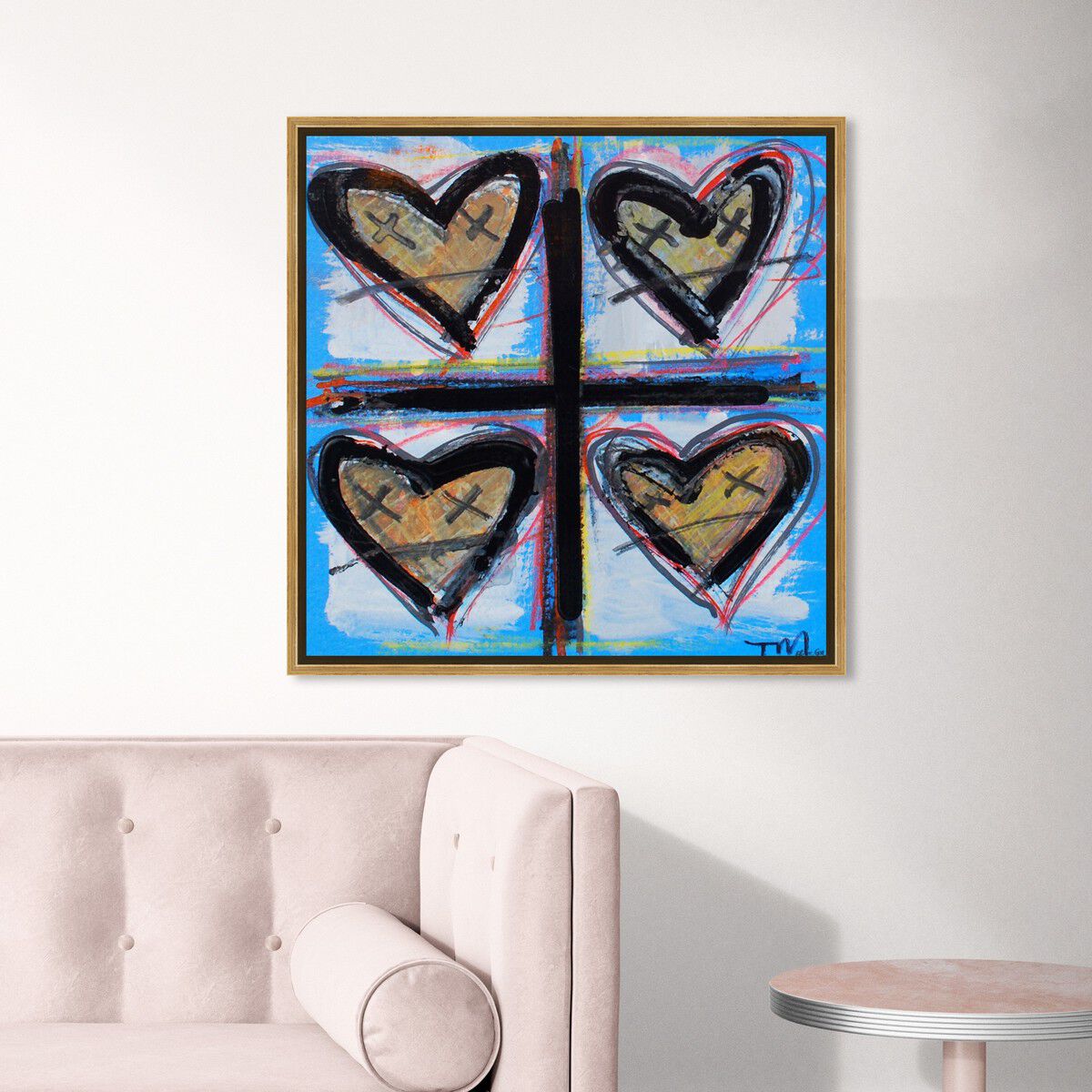 40x40/Framed Canvas/PSGLD
