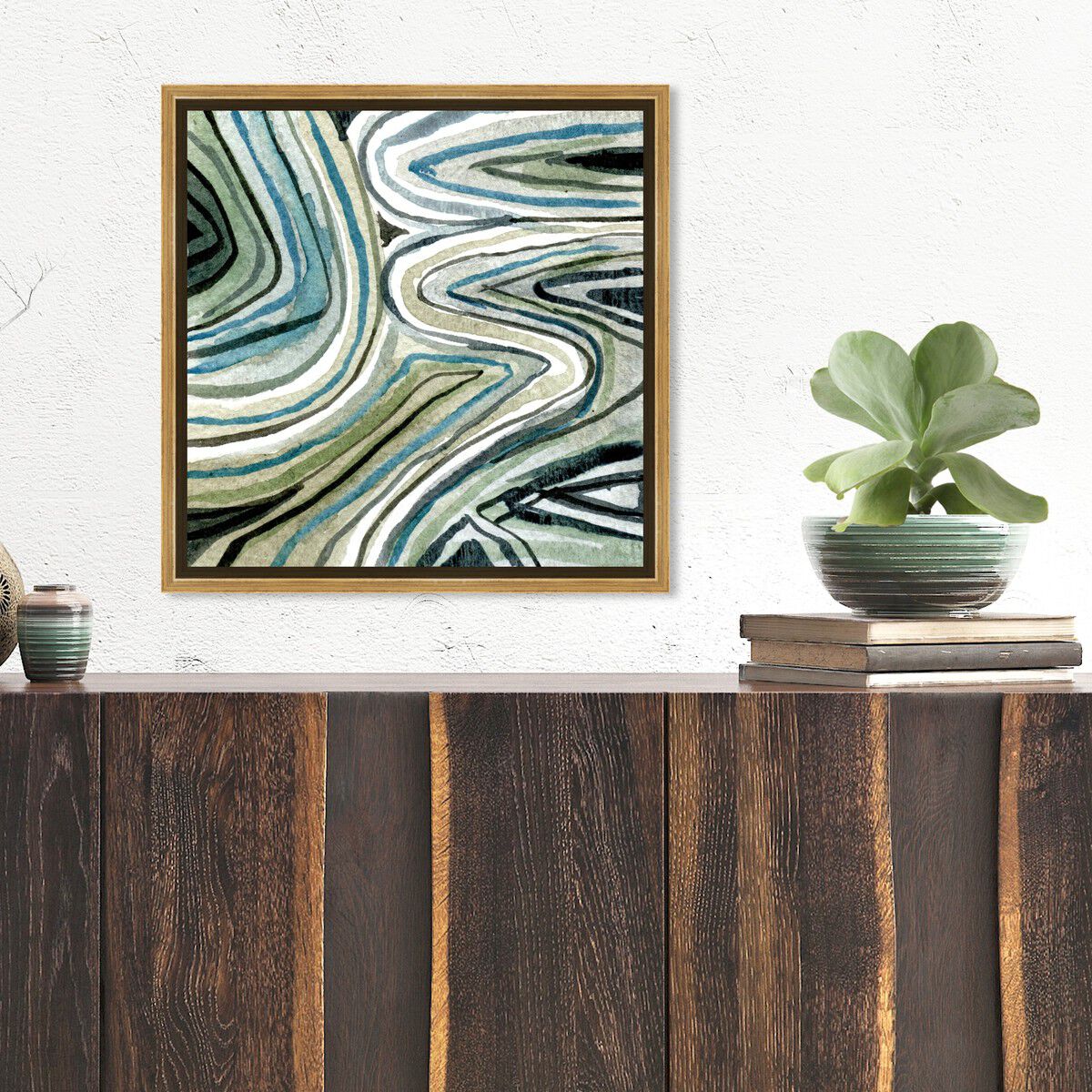 40x40/Framed Canvas/PSGLD