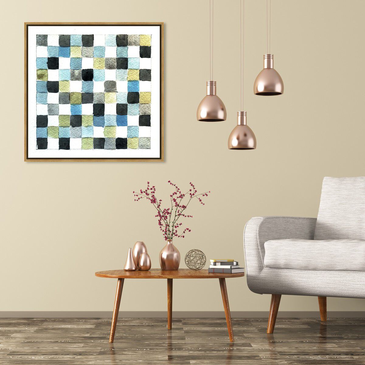 40x40/Framed Canvas/PSGLD