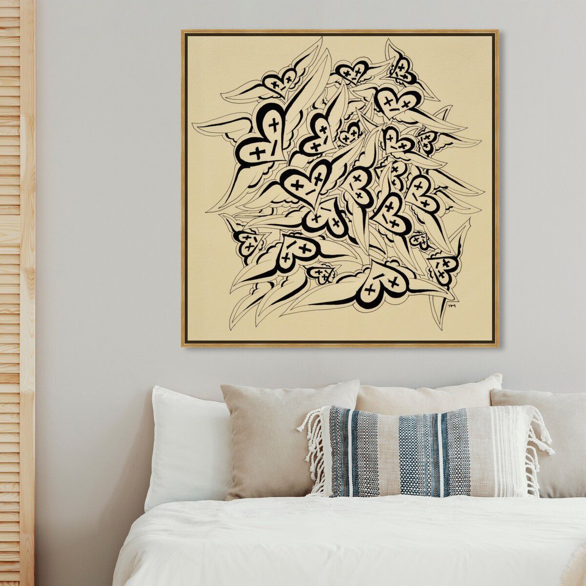 40x40/Framed Canvas/PSGLD