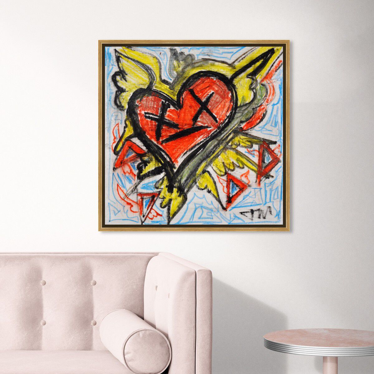 40x40/Framed Canvas/PSGLD