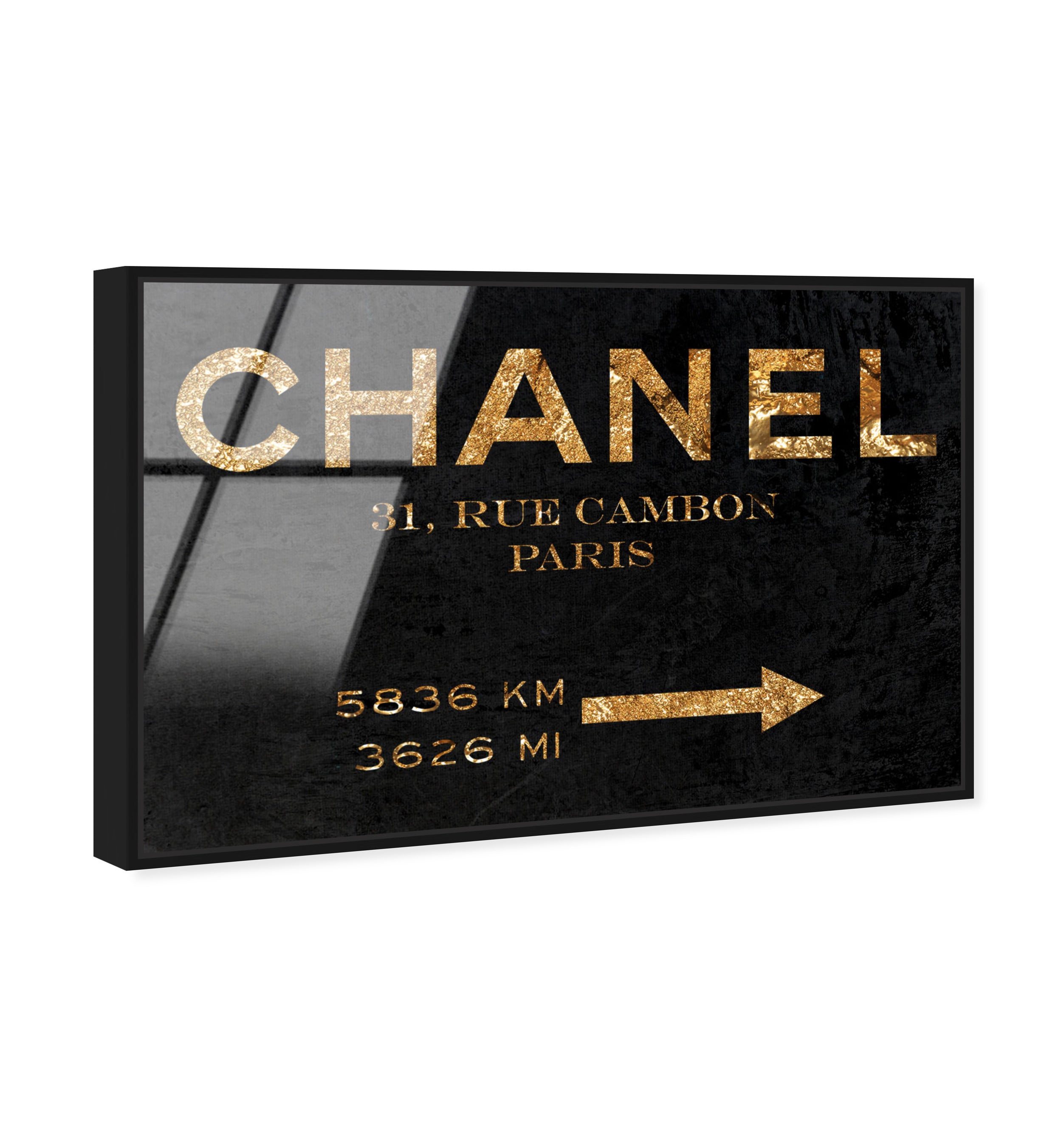 Couture Road Sign Night | Fashion Wall Art | Oliver Gal