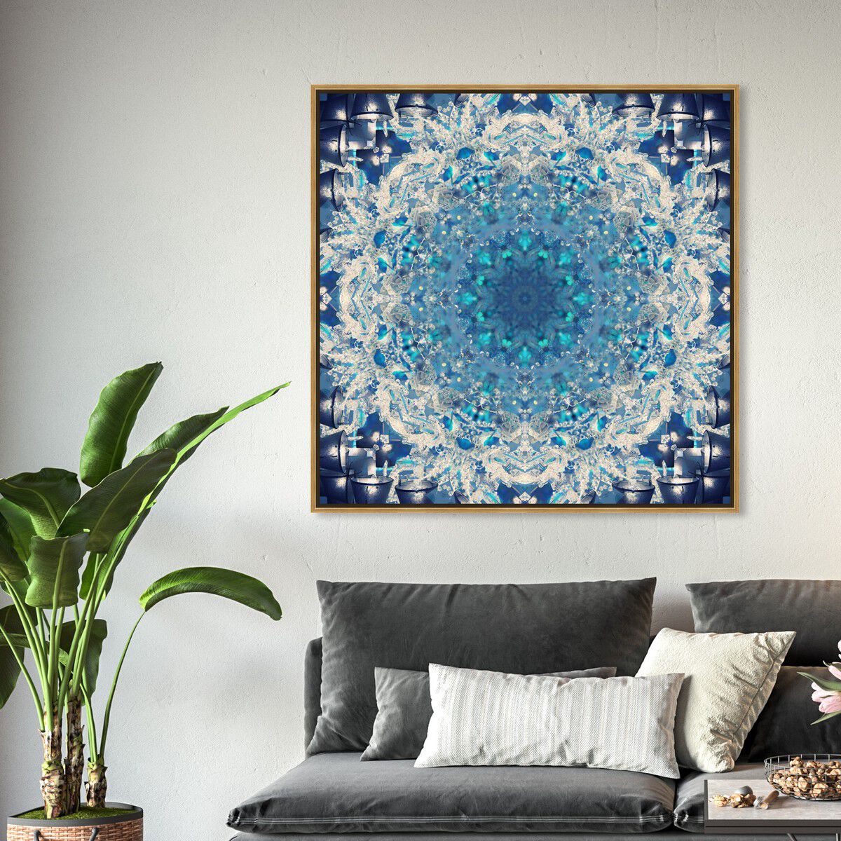 40x40/Framed Canvas/PSGLD