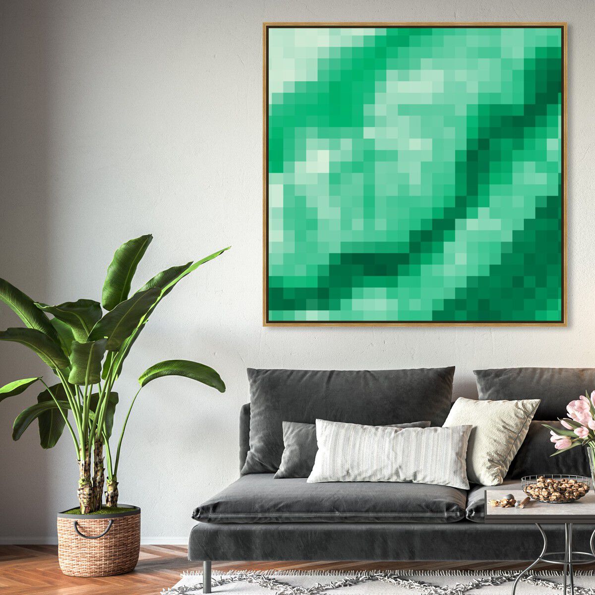 40x40/Framed Canvas/PSGLD