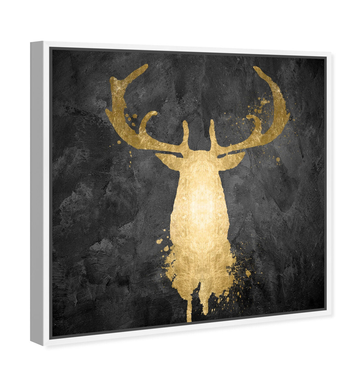 【OliverGal】オリバー・ガル　アート　絵画　BLACK &GOLD Stag Majesty Gold | By Oliver Gal