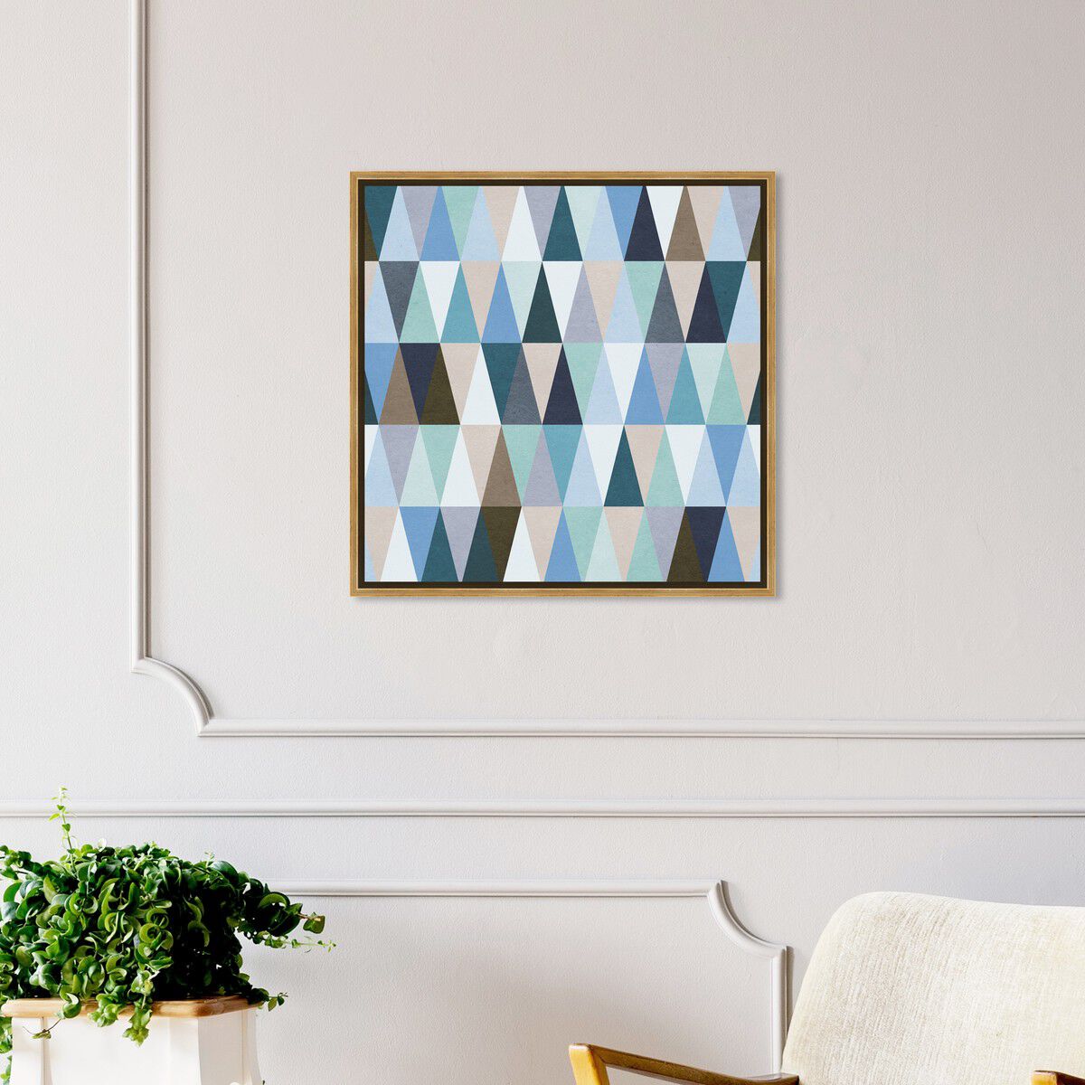 40x40/Framed Canvas/PSGLD