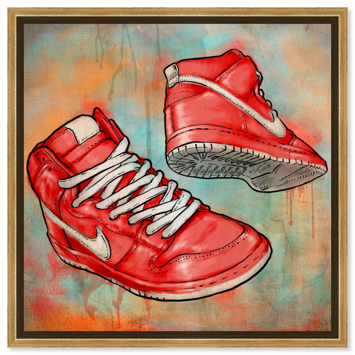 40x40/Framed Canvas/PSGLD