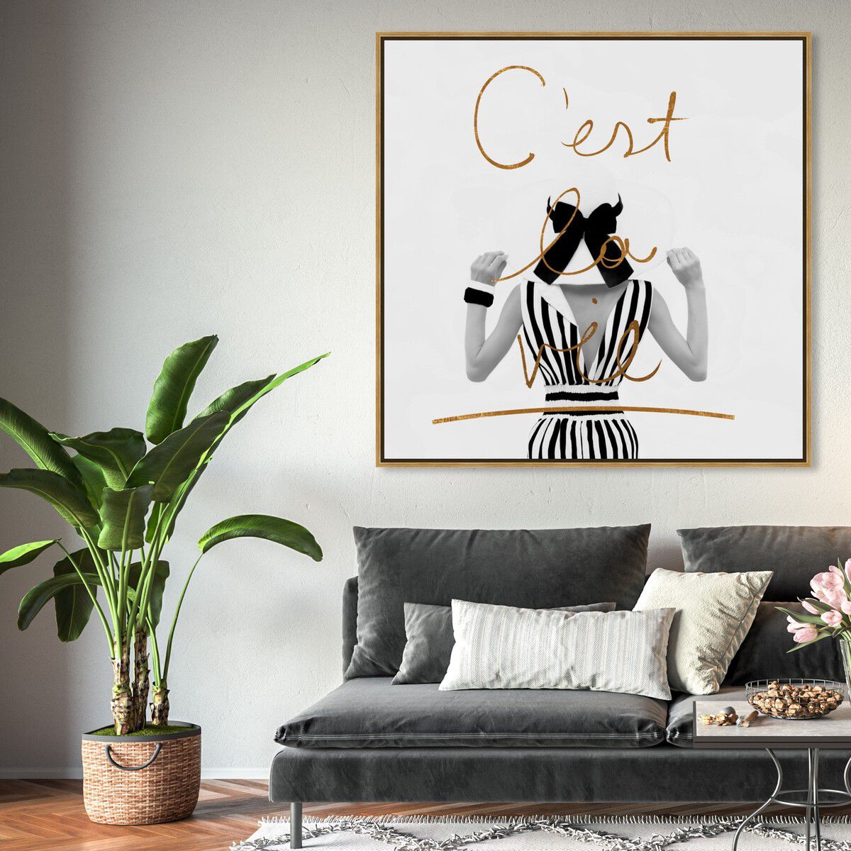 40x40/Framed Canvas/PSGLD