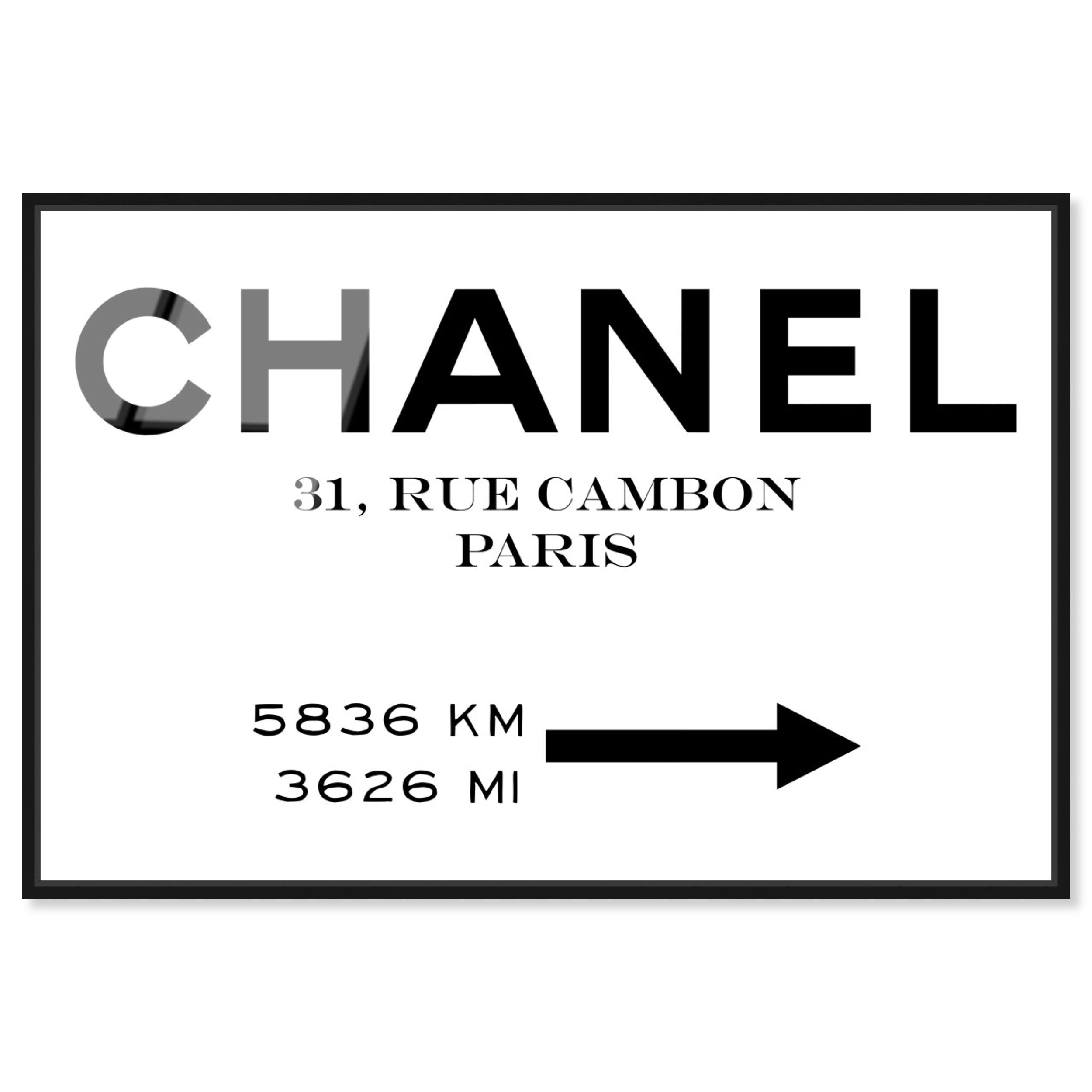 美品 オリバーガル Couture Road Sign Couture Road Sign Minimalist I | Wall Art by Oliver Gal