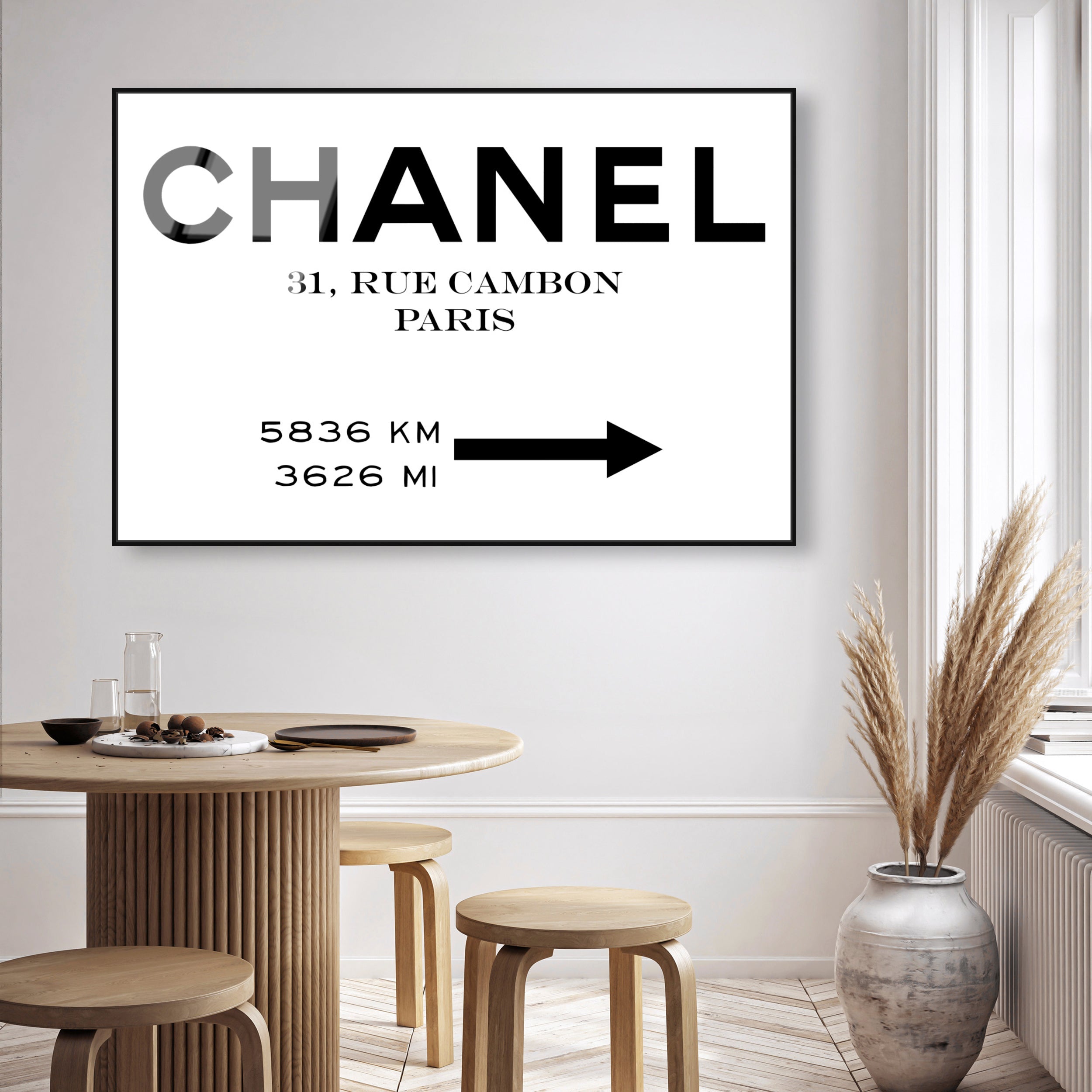 Couture Road Sign Minimalist I | Wall Art by Oliver Gal