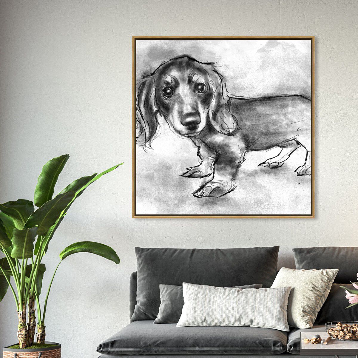 40x40/Framed Canvas/PSGLD