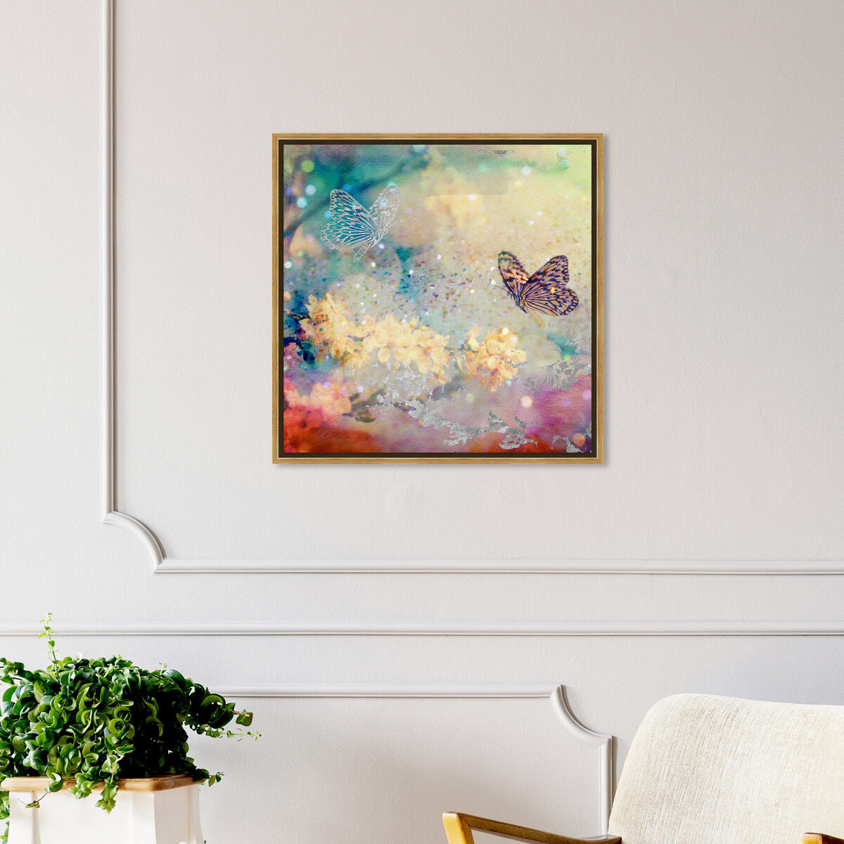40x40/Framed Canvas/PSGLD