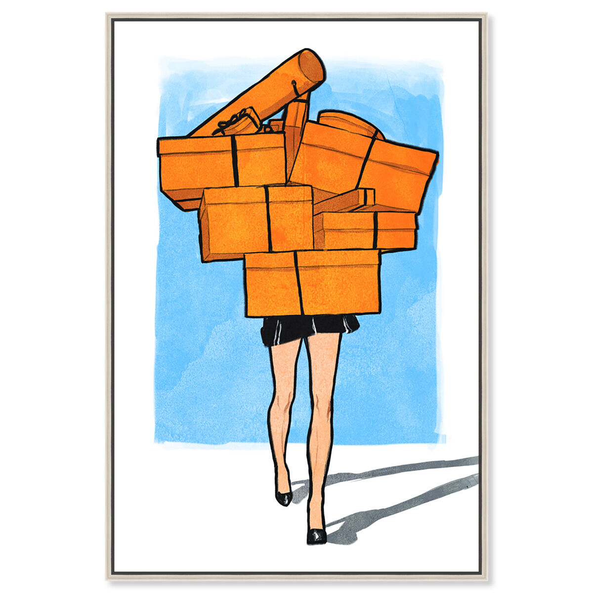 【新品】OliverGal Orange Box Overload Orange Box Overload I | Wall Art by Oliver Gal